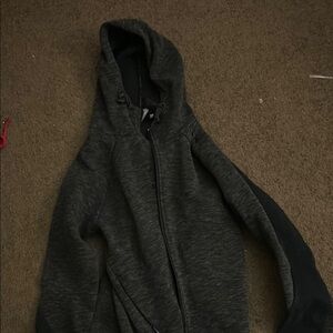 Dark Gray Hooded Zip-Up Jacket